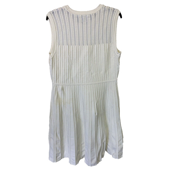 Anne Klein Dress Womens XL Ex-Large Sleeveless Cream Crochet Knit Summer Dress - Picture 5 of 12